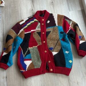Colorful Geometric vintage cardigan